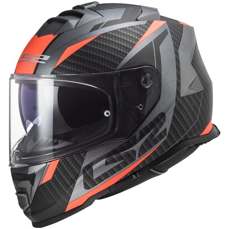 Integrálna prilba na motocykel LS2 FF800 Storm II Racer titánovo-oranžová