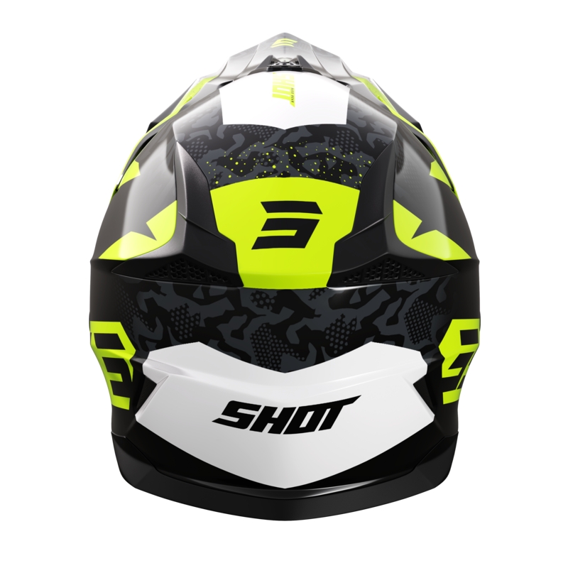 Motokrosová prilba na motocykel Shot Pulse Airfit čierno-bielo-fluorescenčno žltá lesklá výpredaj