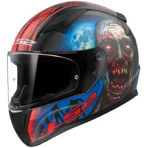 Integrálna helma na motocykel LS2 FF353 RAPID II Zombie čierno-červená lesklá