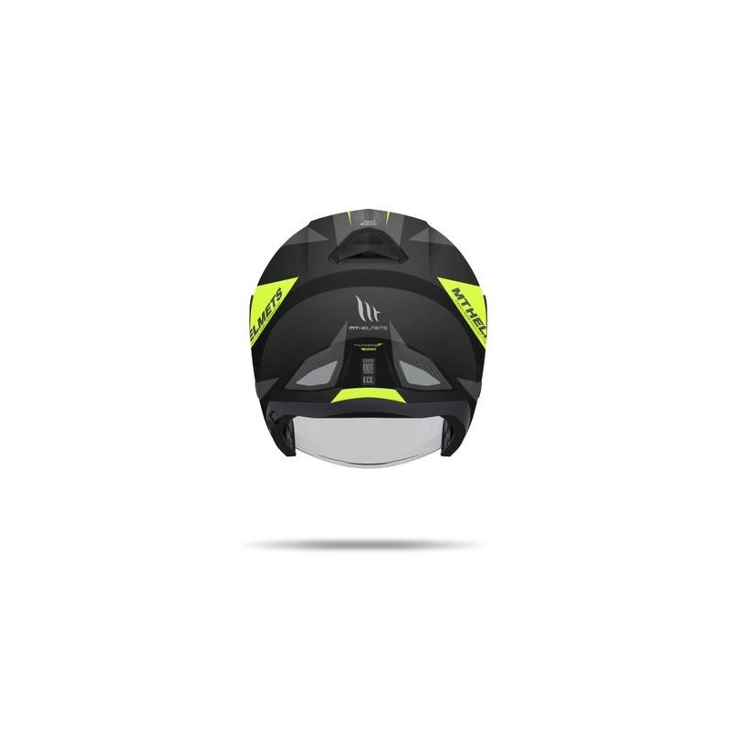 Prilba na motorku otvorená MT Thunder SV Jet Wing čierna matná-fluo žltá výpredaj