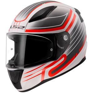 Integrálna helma na motocykel LS2 FF353 RAPID II Circuit bielo-červená lesklá