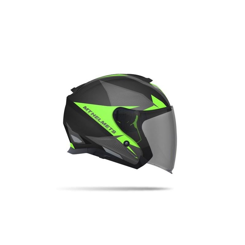 Prilba na motorku otvorená MT Thunder SV Jet Wing čierna matná-fluo zelená