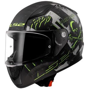 Integrálna helma na motocykelLS2 FF353 RAPID II Pirates titánovo-zelená matná