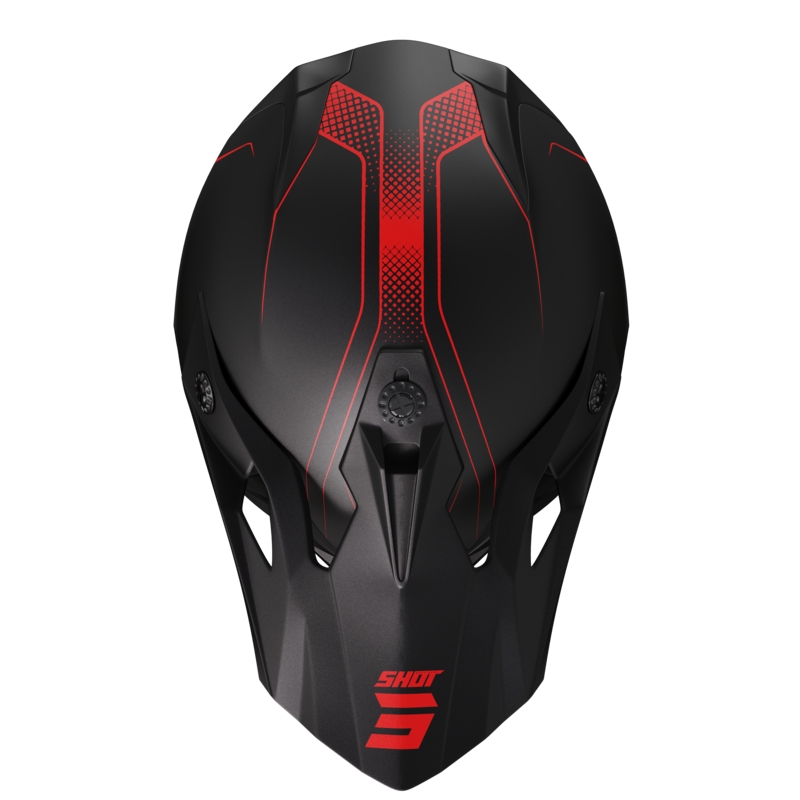 Motokrosová prilba na motocykel Shot Pulse Edge červená matná