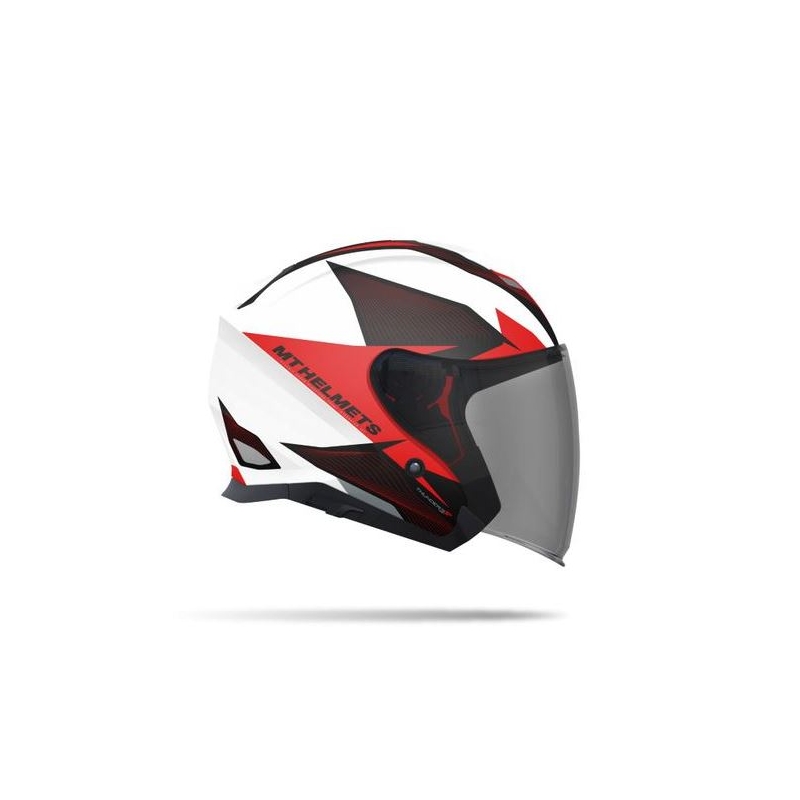 Prilba na motorku otvorená MT Thunder SV Jet Wing bielo-červená