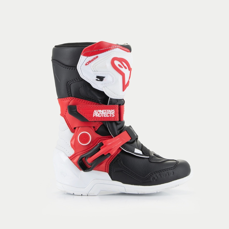 Detské topánky na motorku Alpinestars Tech 3S Kids čierno-bielo-červené