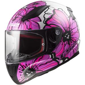 Integrálna helma na motocykel LS2 FF353 RAPID II Poppies ružová lesklá