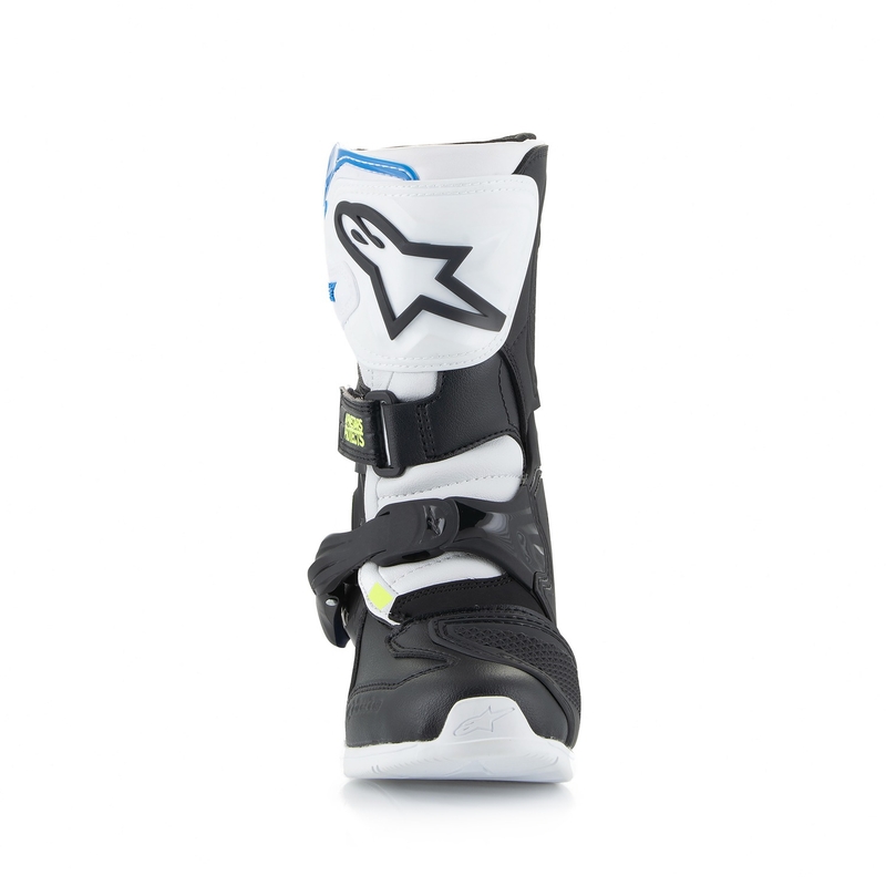 Detské topánky na motorku Alpinestars Tech 3S Kids bielo-čierno-modré