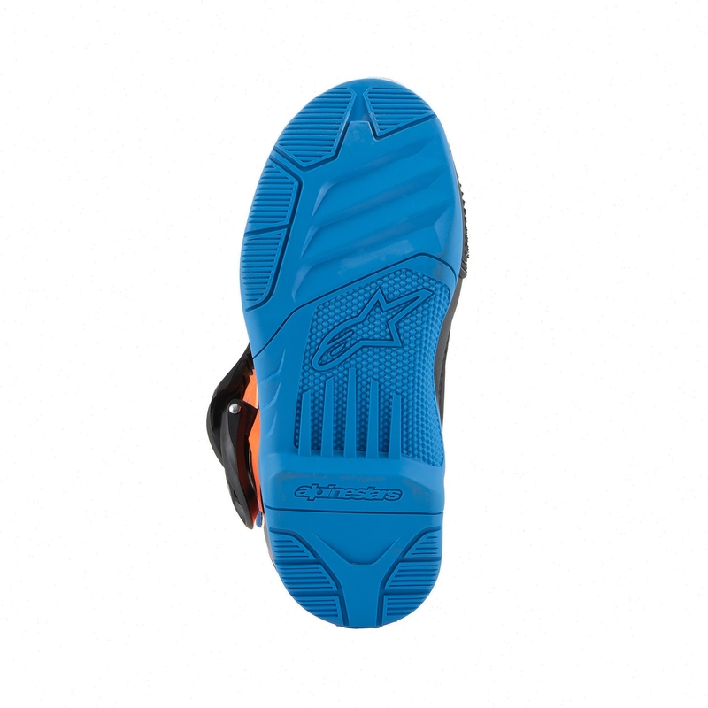 Detské čižmy na motocykel Alpinestars Tech 3S Kids fluorescenčno oranžovo-modro-fluorescenčno žlto-čierne
