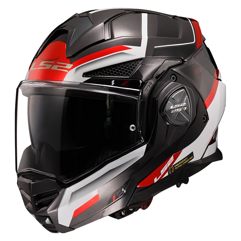 Preklápacia helma na motorku LS2 FF901 Advant X Spectrum čierno-bielo-červená