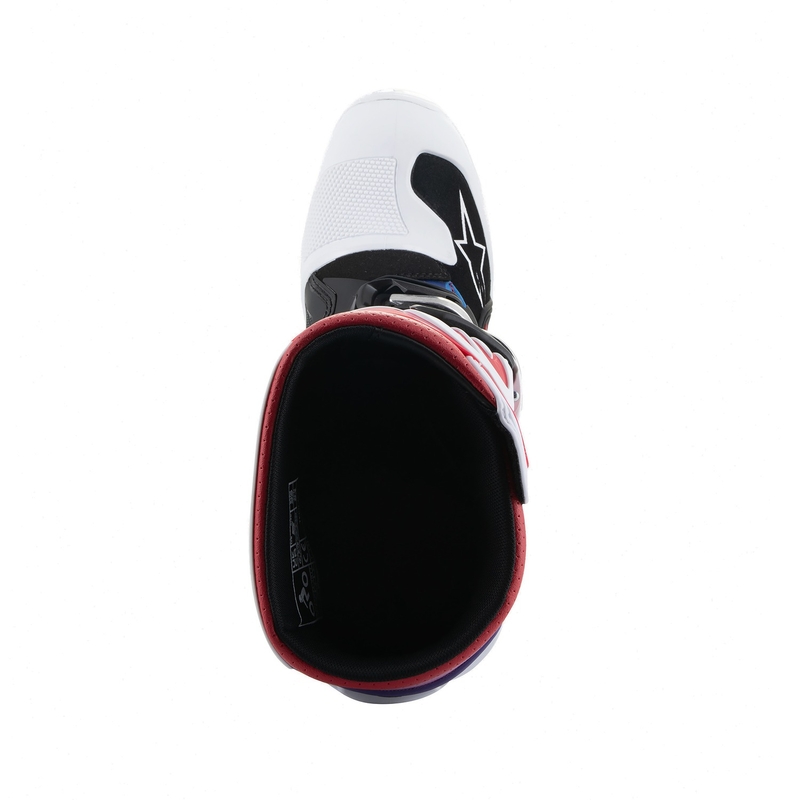 Detské motokrosové topánky Alpinestars Tech 7 S bielo-čierno-červeno-modro-fialové