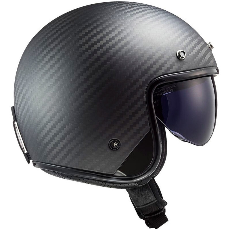 Otvorená prilba na motorku LS2 OF601 Bob II Carbon Solid čierna matná