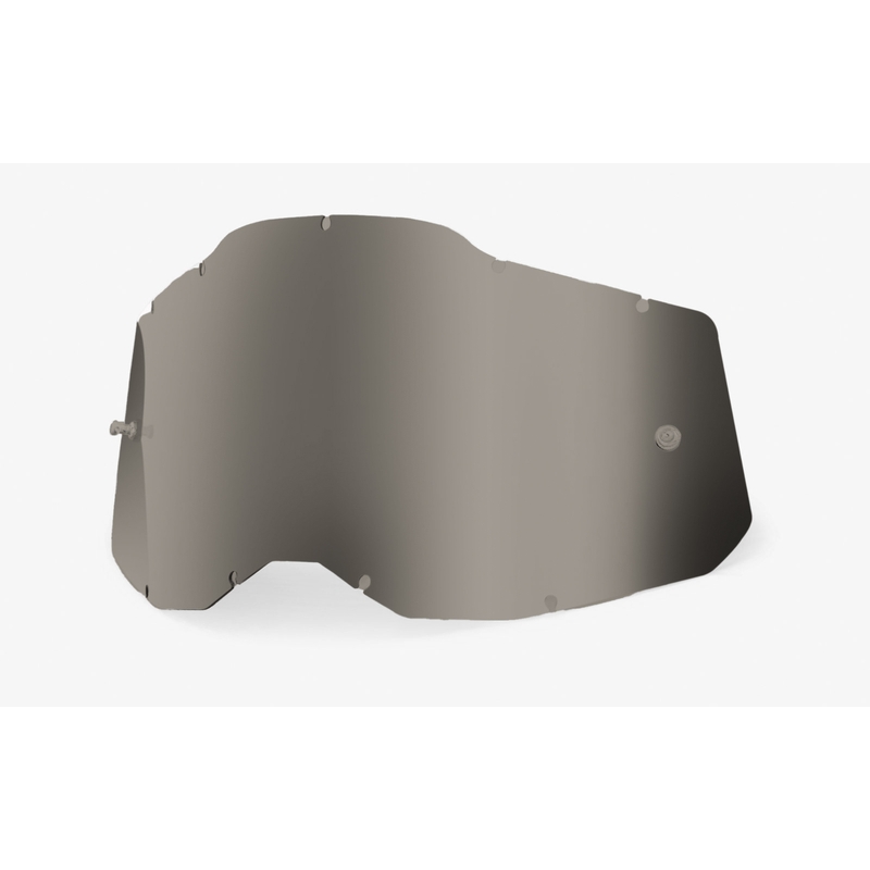 Plexisklo 100% Racecraft 2/Accuri 2/Strata 2 strieborné chrom (Anti-fog)