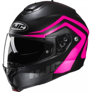 Vyklápacia helma na motorku HJC C91N Nepos MC8SF čierno-ružová