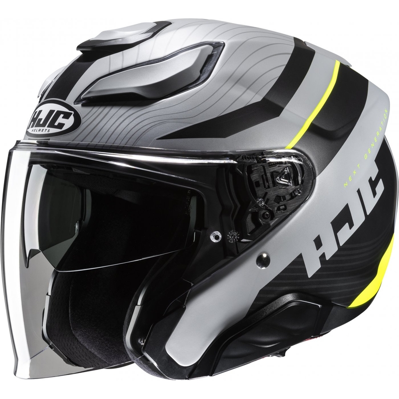 Otvorená prilba na motocykel HJC F31 Naby MC3HSF šedo-čierno- fluorescenčno žltá