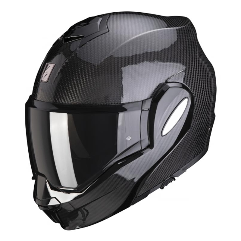 Preklápacia prilba Scorpion EXO-TECH EVO Carbon čierna lesklá - II. akosť