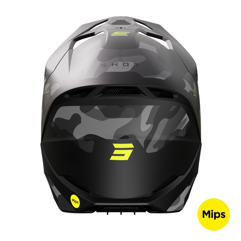Motokrosová prilba Shot Race Battle fluorescenčno žltá matná výpredaj