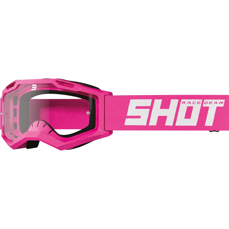 Detské motokrosové okuliare Shot Rocket Kid 2.0 ružové (číre plexisklo)