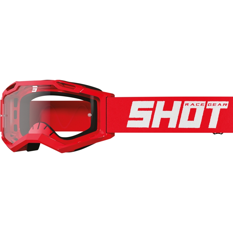 Detské motokrosové okuliare Shot Rocket Kid 2.0 červené (číre plexisklo)