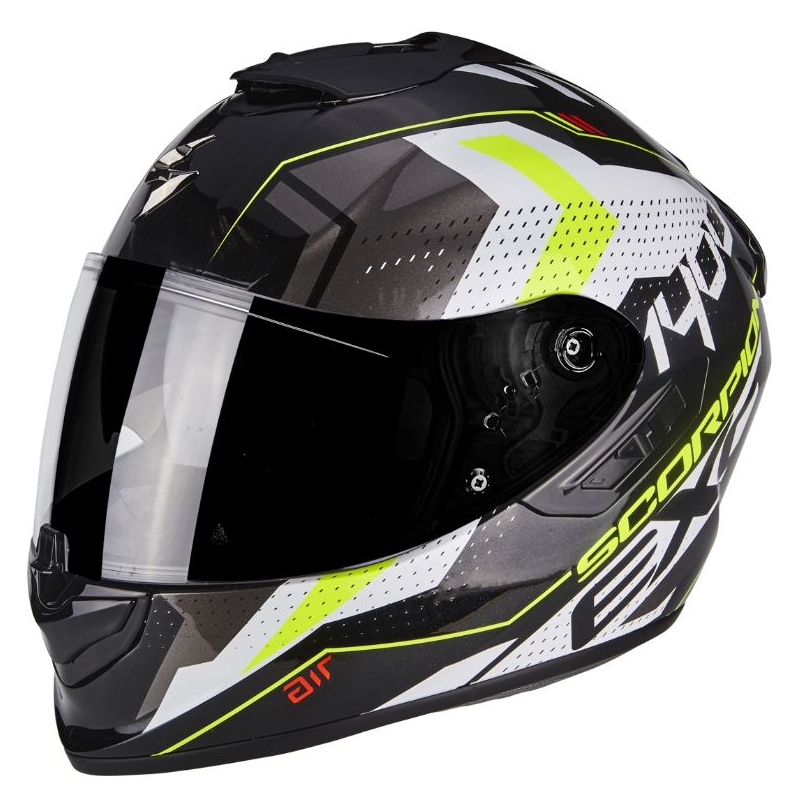 Integrálna prilba na motorku Scorpion Exo-1400 Air Trika čierno-fluo žltá výpredaj