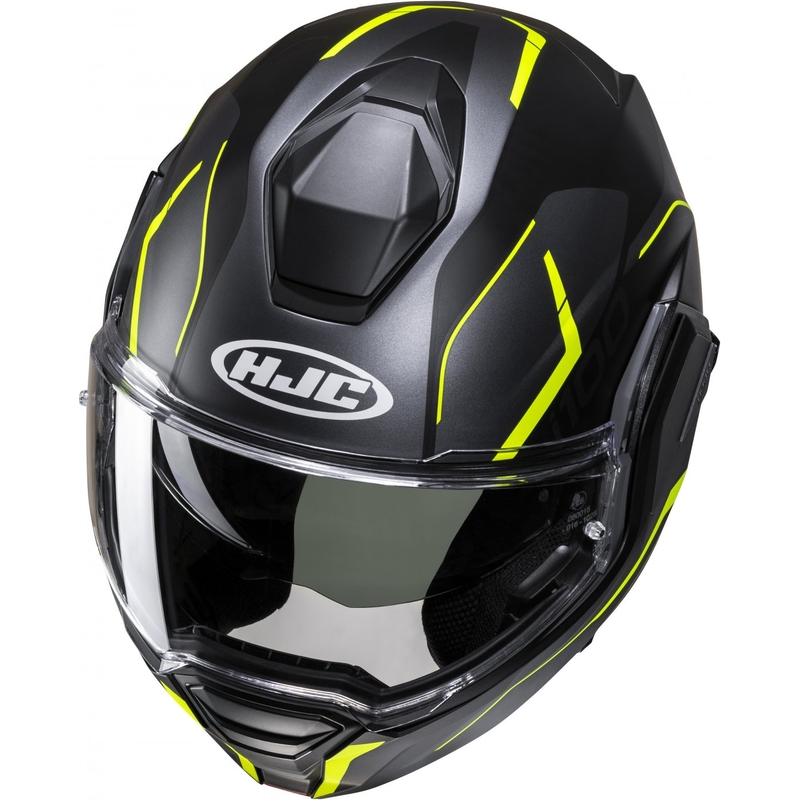 Preklápacia prilba na motocykel HJC i100 Lorix MC3HSF čierno-šedo-žltá
