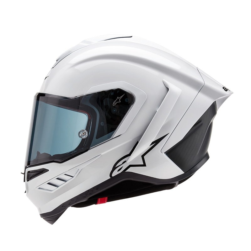 Integrálna helma na motorku Alpinestars Supertech R-10 Solid carbon biela matná