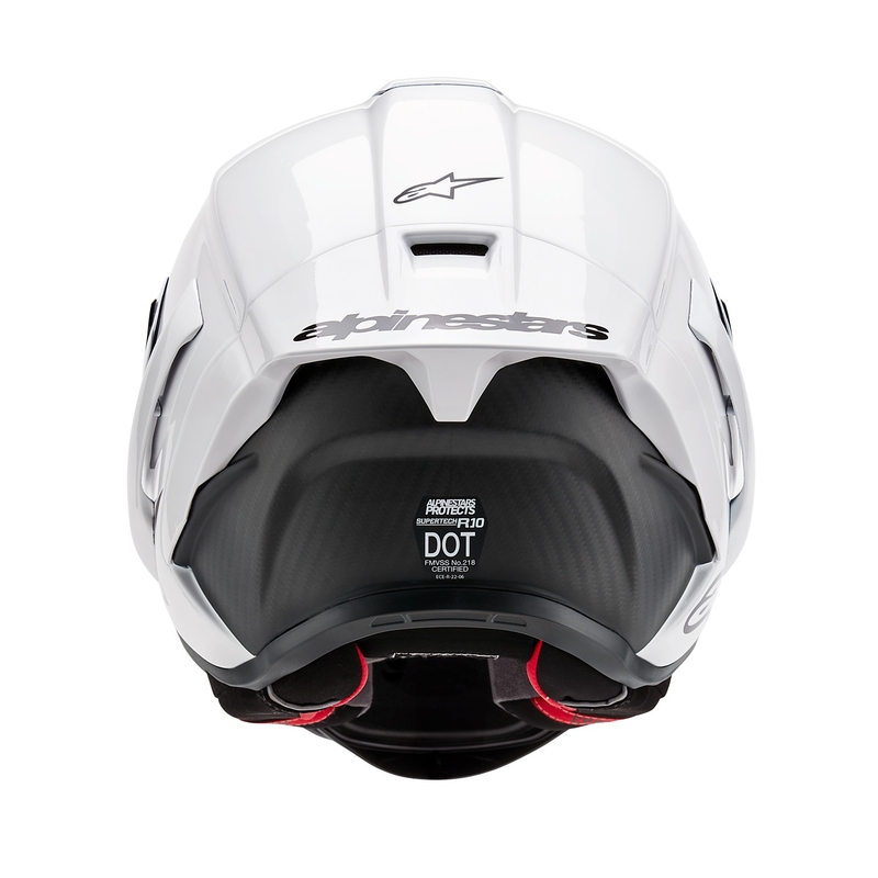 Integrálna helma na motorku Alpinestars Supertech R-10 Solid carbon biela matná