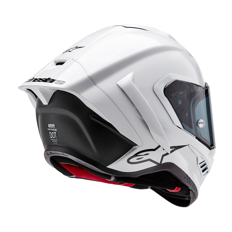 Integrálna helma na motorku Alpinestars Supertech R-10 Solid carbon biela matná