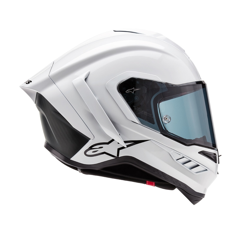 Integrálna helma na motorku Alpinestars Supertech R-10 Solid carbon biela matná