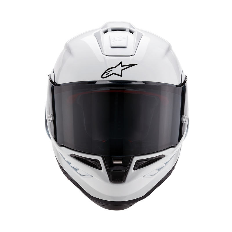 Integrálna helma na motorku Alpinestars Supertech R-10 Solid carbon biela matná