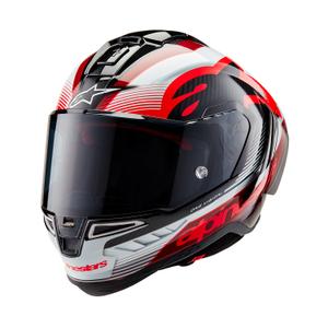 Integrálna helma na motorku Alpinestars Supertech R-10 Team 2024 carbon červeno-biela