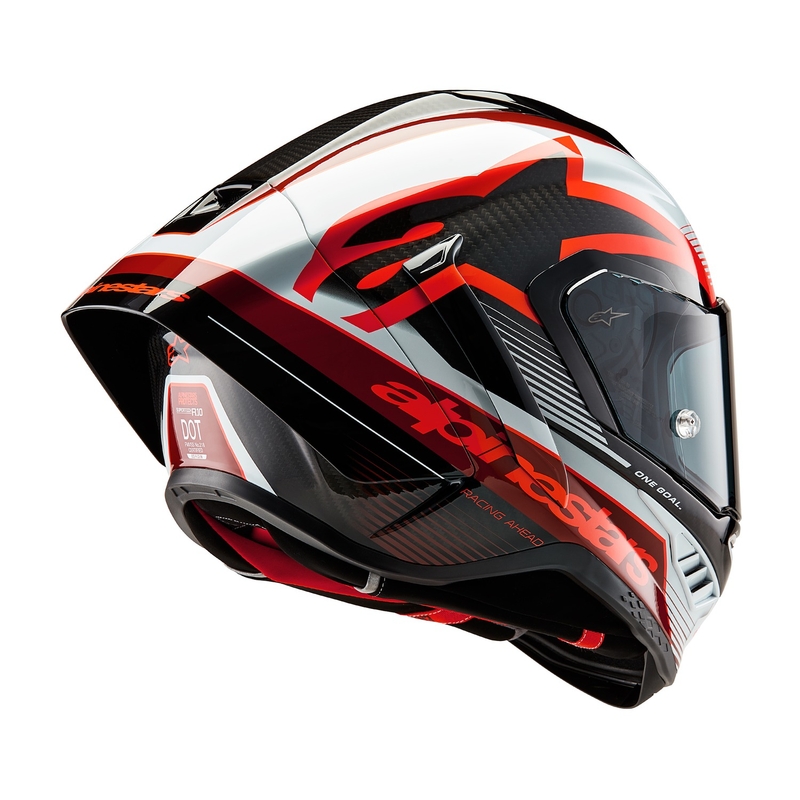 Integrálna prilba na motocykel Alpinestars Supertech R-10 Team carbon červeno-biela