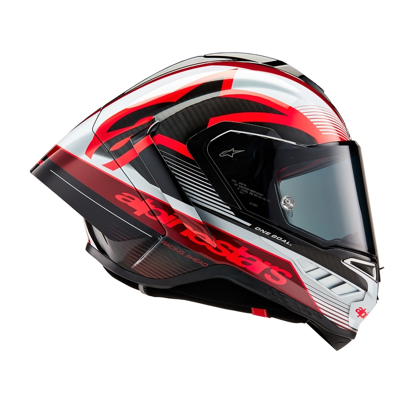 Integrálna prilba na motocykel Alpinestars Supertech R-10 Team carbon červeno-biela