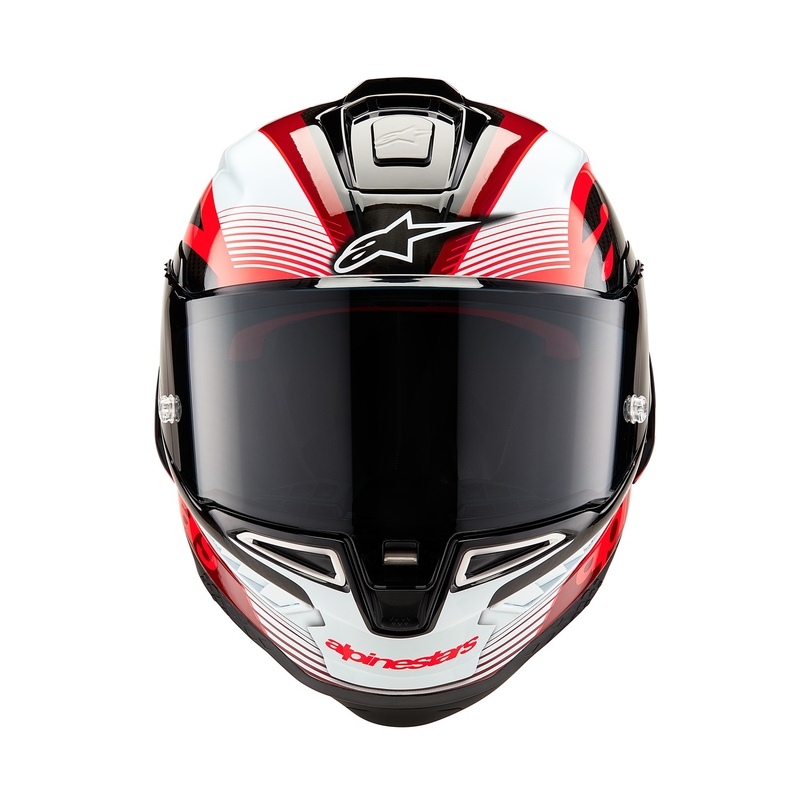 Integrálna prilba na motocykel Alpinestars Supertech R-10 Team carbon červeno-biela