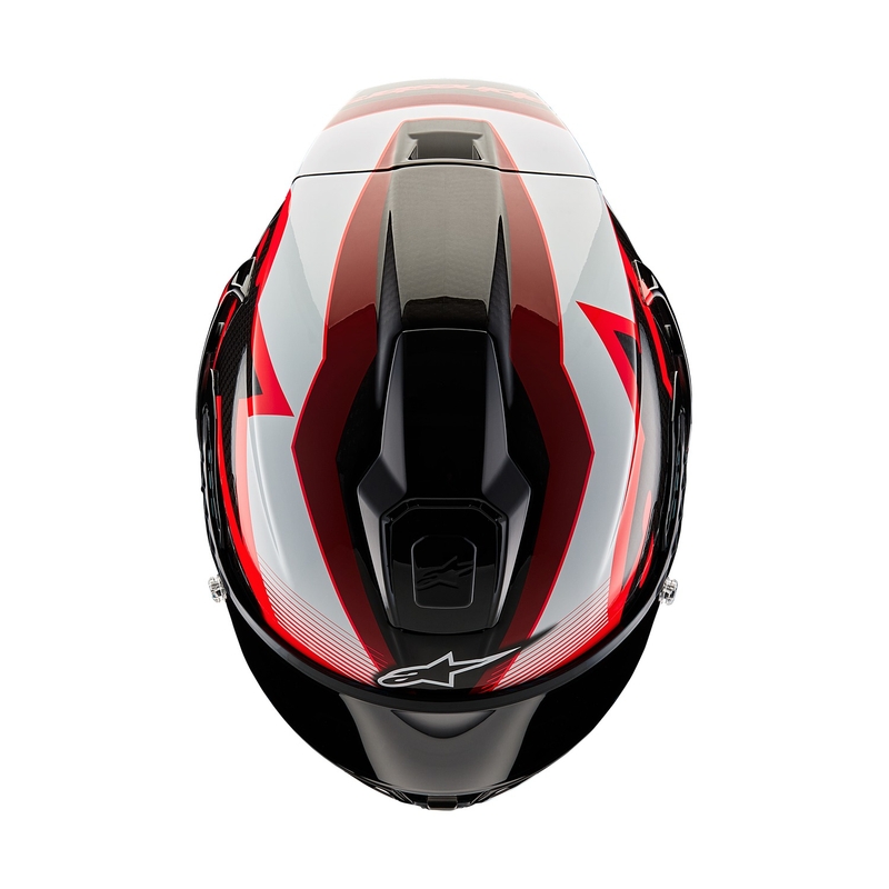 Integrálna prilba na motocykel Alpinestars Supertech R-10 Team carbon červeno-biela