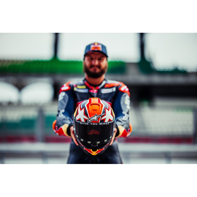 Integrálna prilba na motocykel Alpinestars Supertech R-10 Team carbon červeno-biela
