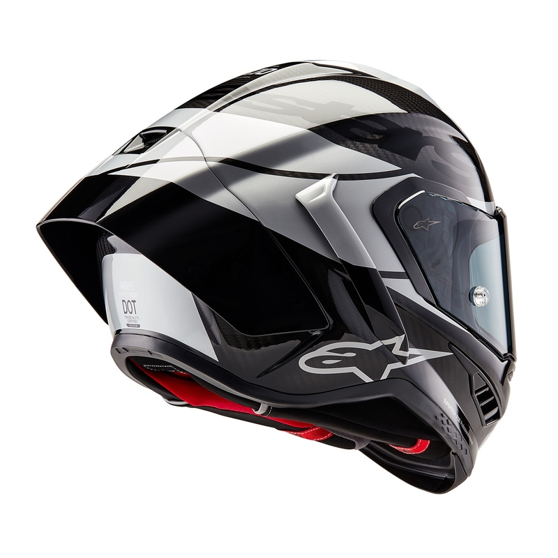 Integrálna helma na motorku Alpinestars Supertech R-10 Element carbon strieborno-čierna