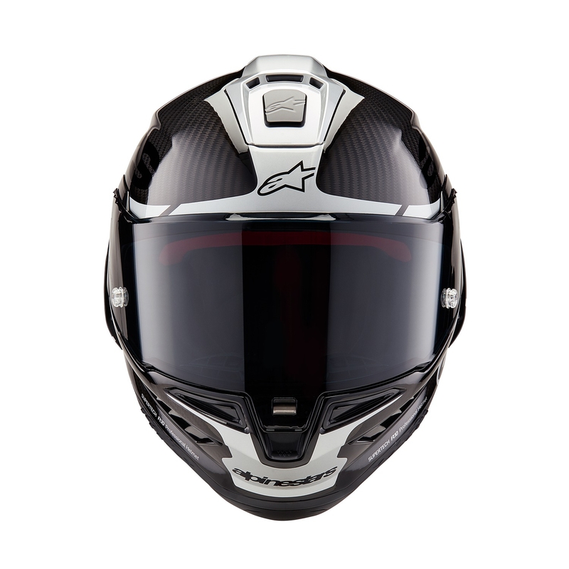 Integrálna helma na motorku Alpinestars Supertech R-10 Element carbon strieborno-čierna