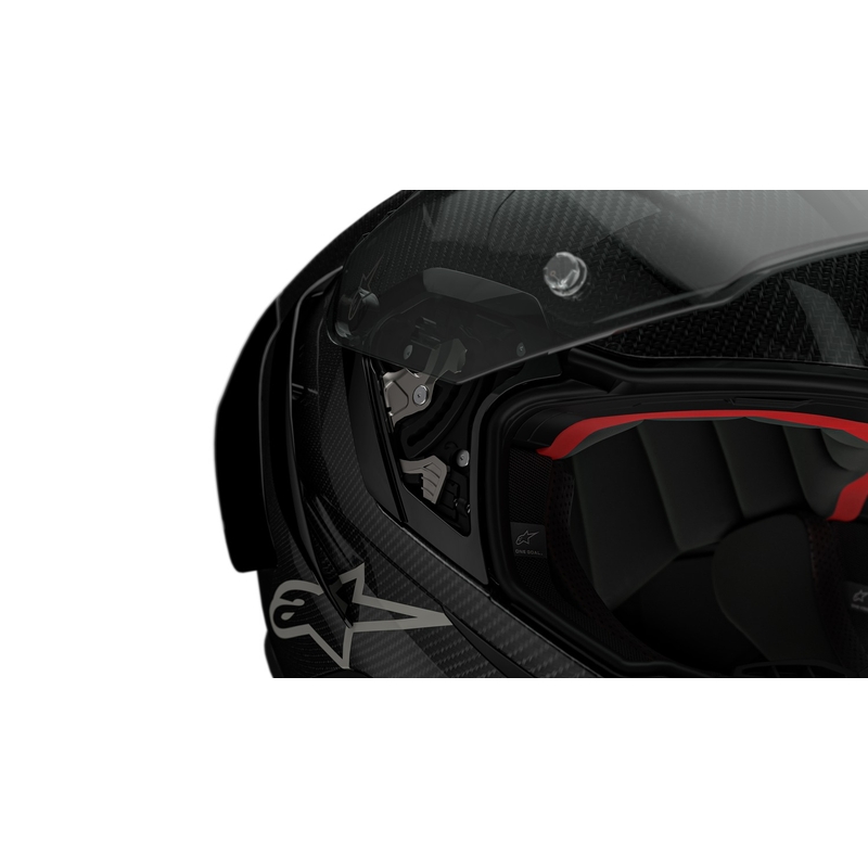 Integrálna helma na motorku Alpinestars Supertech R-10 Element carbon strieborno-čierna