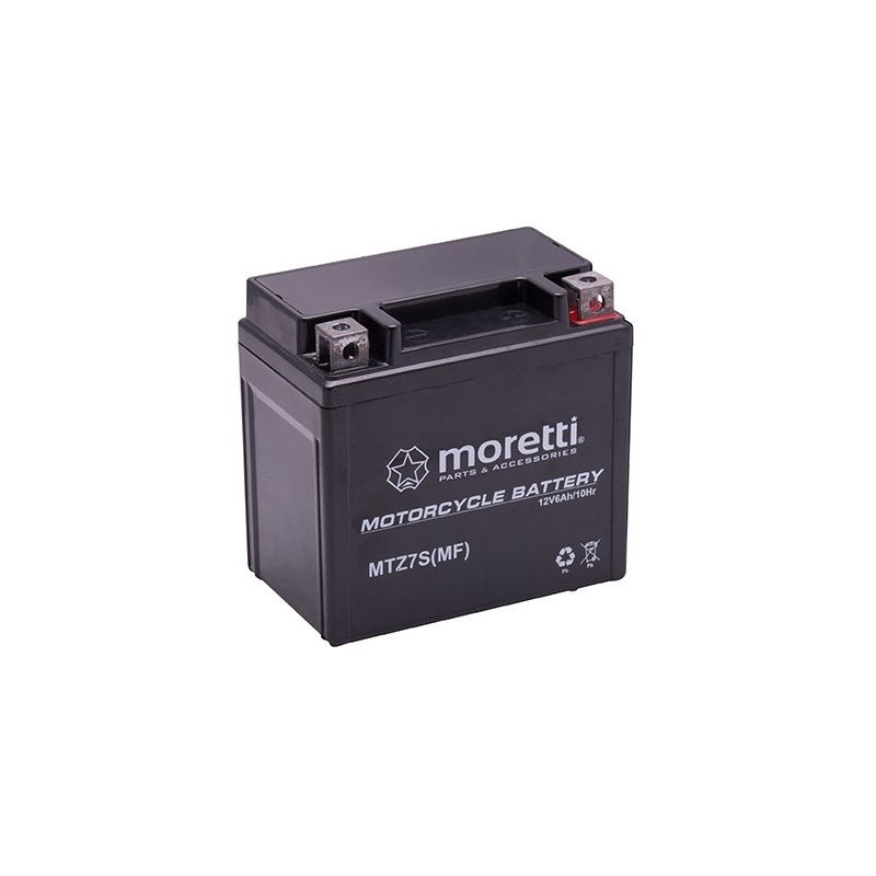 Bezúdržbová gélová batéria Moretti MTZ7S, 12 V, 6 Ah