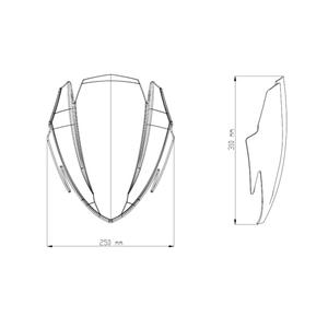 Plexi na motorku PUIG NEW GEN. SPORT 9435F tmavá dymová