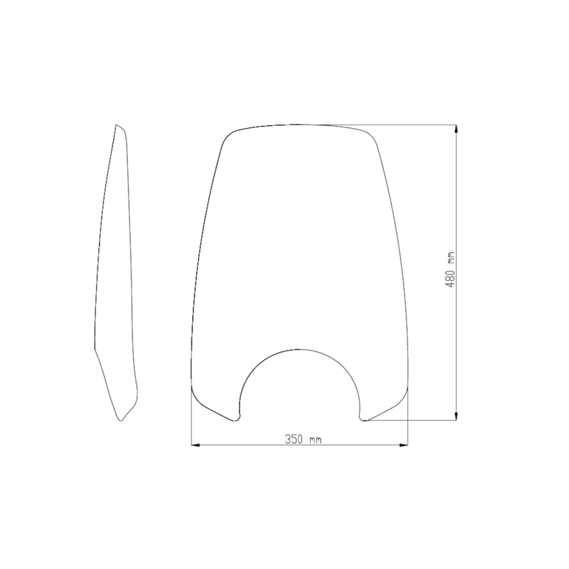 Plexi na motorku PUIG NEW. GEN TOURING dymové