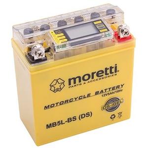 Bezúdržbová gélová batéria Moretti MB5L-BS, 12 V, 5 Ah s meračom napätia