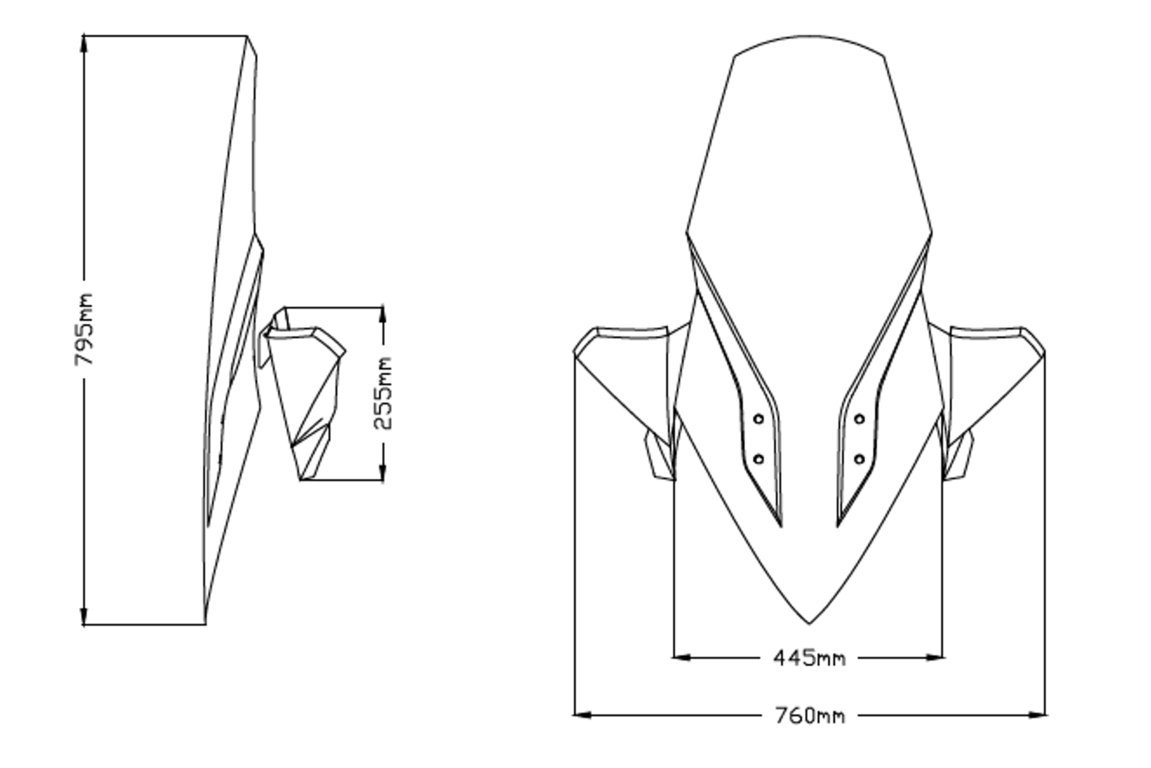 Plexi na motorku PUIG V-TECH LINE TOURING 3757H dymové