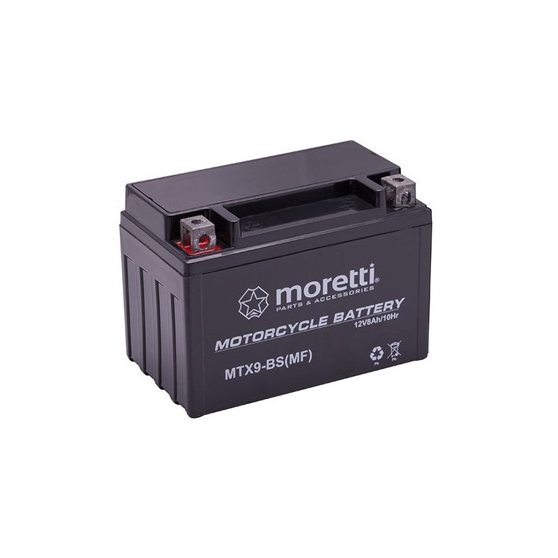 Bezúdržbová gélová batéria Moretti MTX9-BS, 12 V, 8 Ah