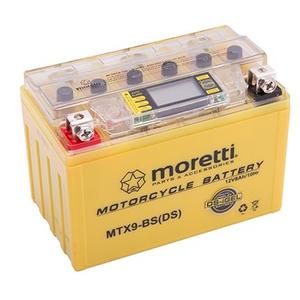 Bezúdržbová gélová batéria Moretti MTX9-BS, 12 V, 8 Ah s meračom napätia