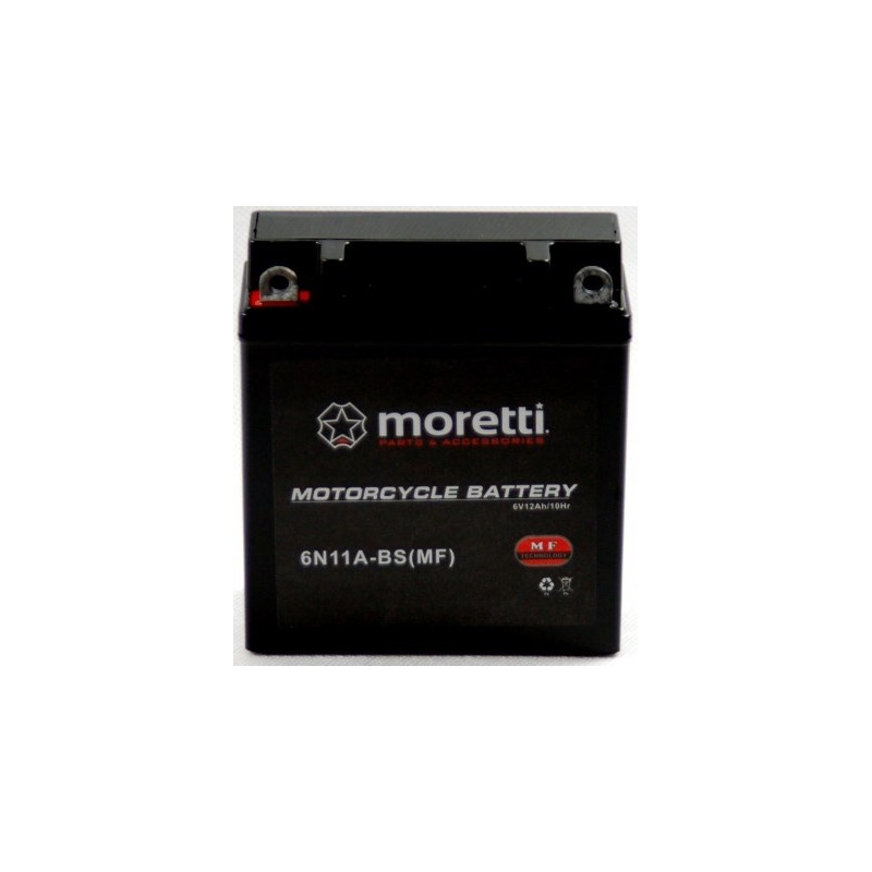 Bezúdržbová gélová batéria Moretti 6N11A-4B, 6 V, 11 Ah