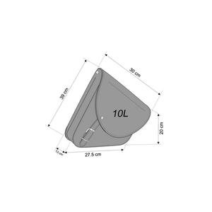 Kožená sedlová brašňa CUSTOMACCES BARCELONA APB002N čierna pár, s univerzálnou podporou