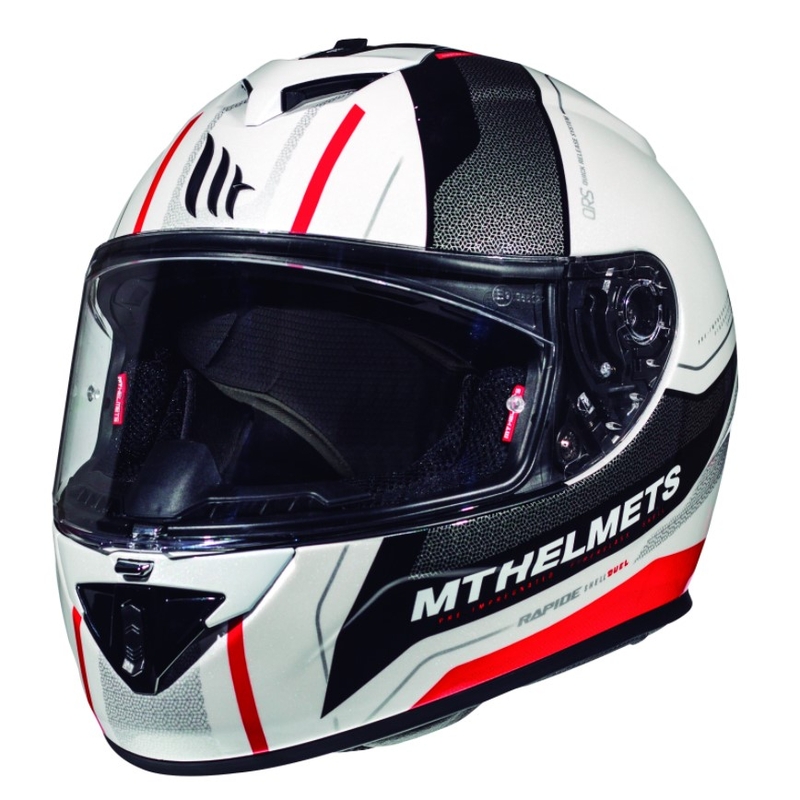 Detská integrálná prilba MT Rapide Duel bielo-čierno-červená