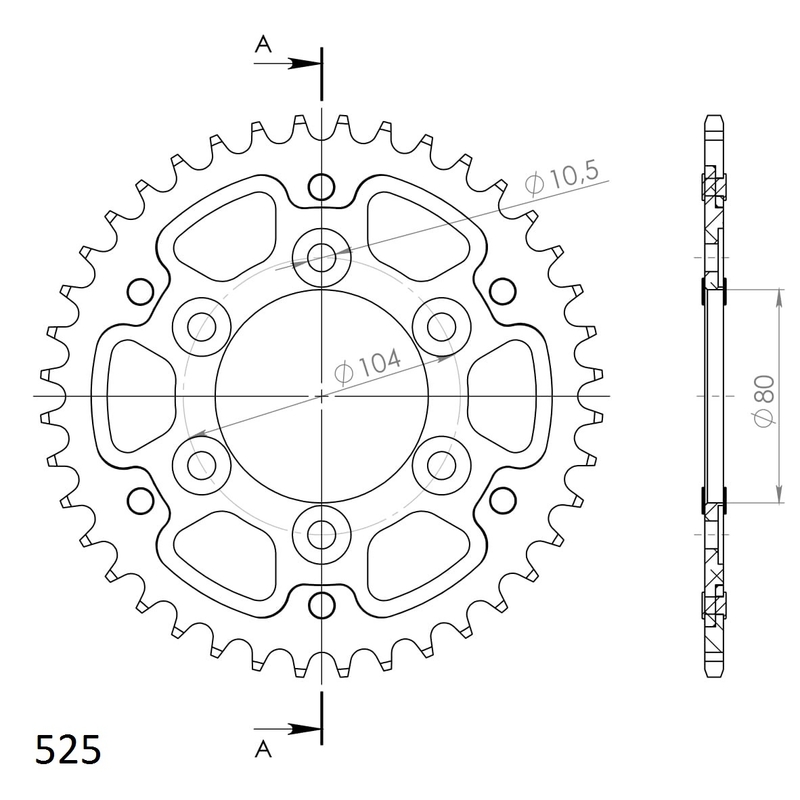 Rozeta SUPERSPROX STEALTH zlatá 40T, 525